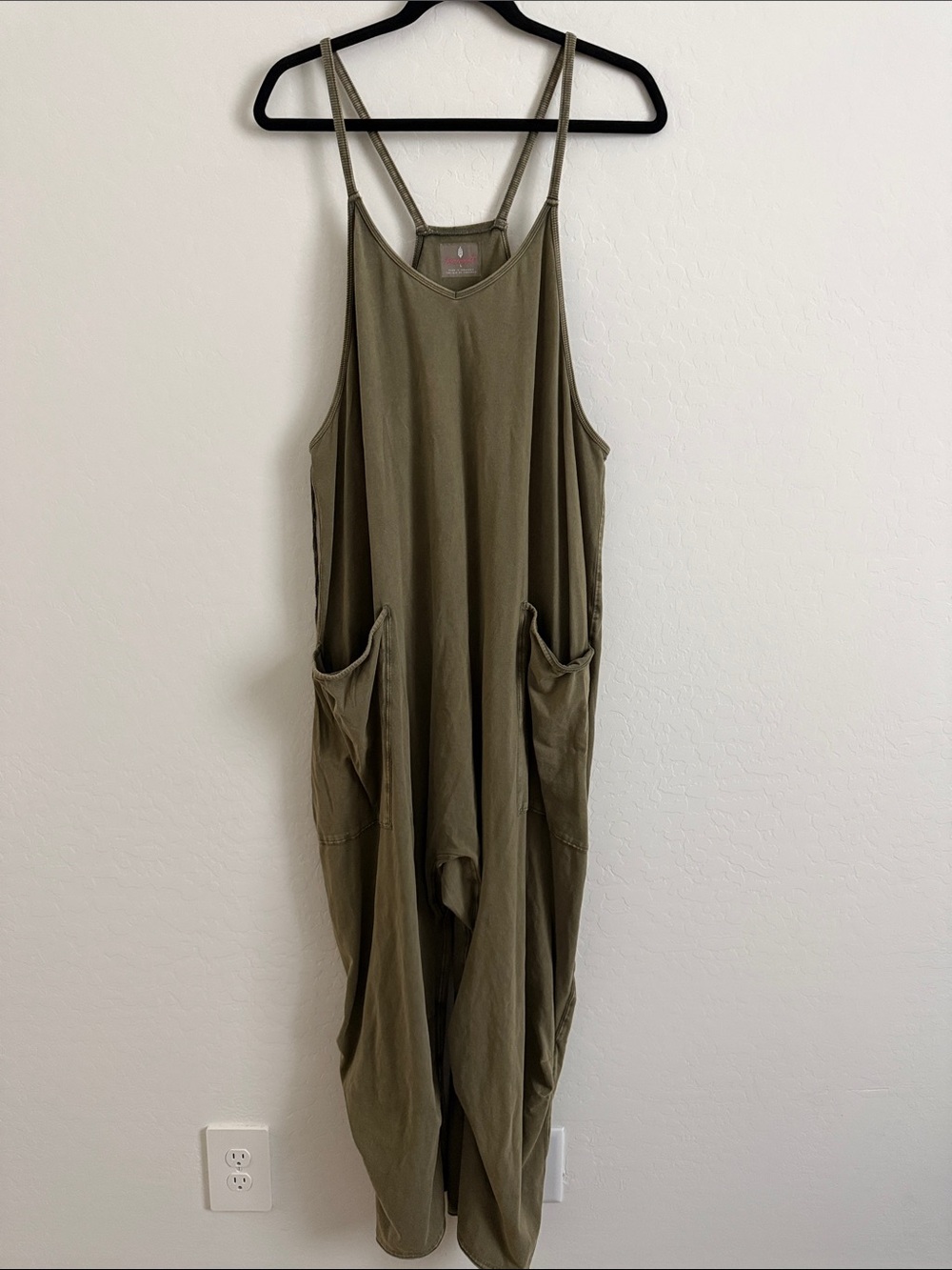 Free People Movement Hot Shot onesie in olive green Sz L - Picture 3 of 6